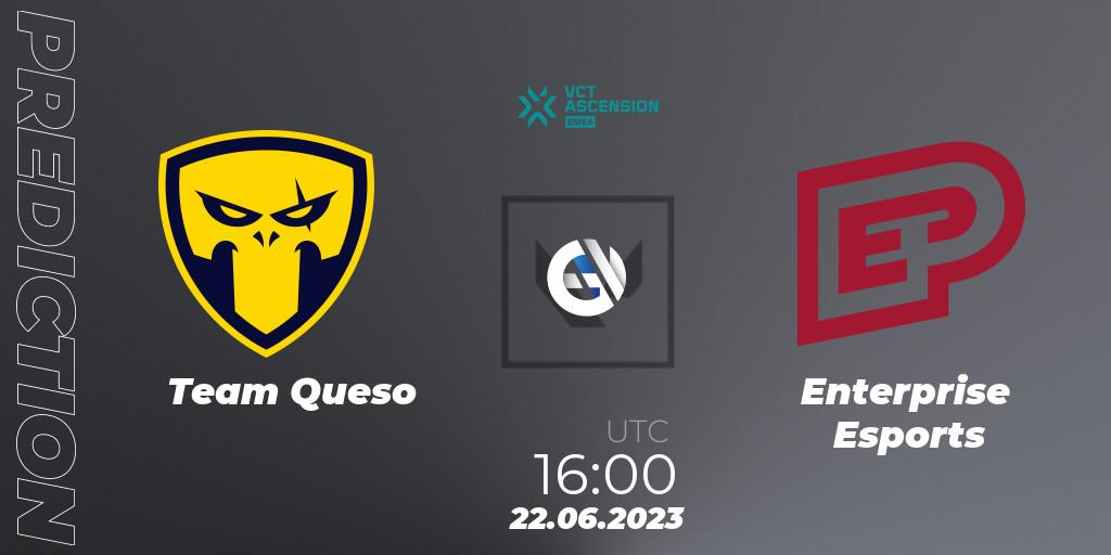 Team Queso - Enterprise Esports: прогноз. 22.06.2023 at 16:00, VALORANT, VALORANT Challengers Ascension 2023: EMEA - Play-In