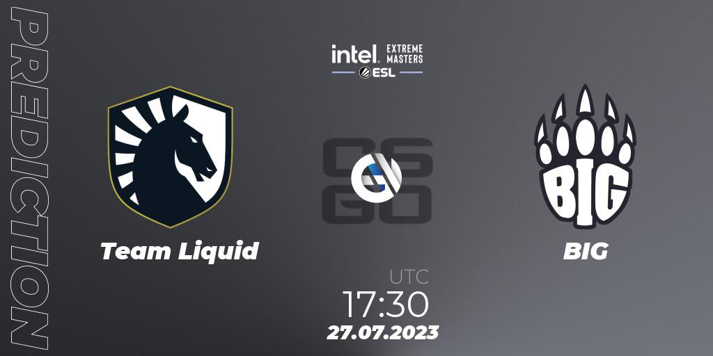 Team Liquid - BIG: прогноз. 27.07.2023 at 14:35, Counter-Strike (CS2), IEM Cologne 2023 - Play-In