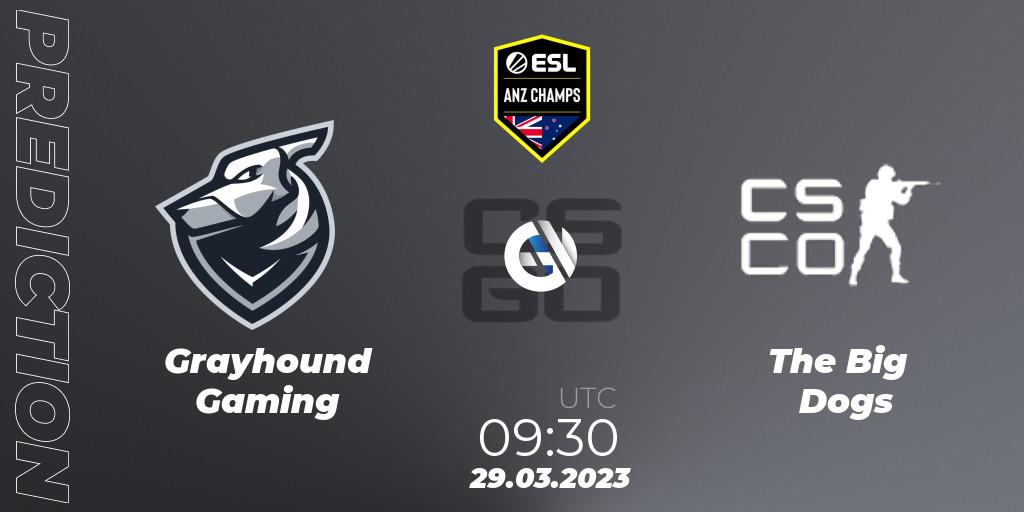 Grayhound Gaming - The Big Dogs: прогноз. 29.03.23, CS2 (CS:GO), ESL ANZ Champs Season 16