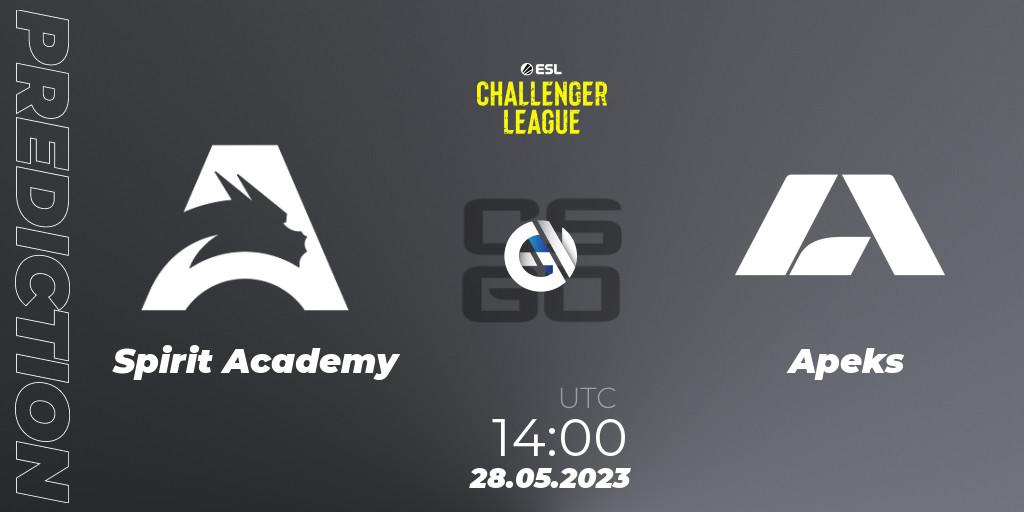 Spirit Academy - Apeks: прогноз. 28.05.2023 at 14:00, Counter-Strike (CS2), ESL Challenger League Season 45: Europe