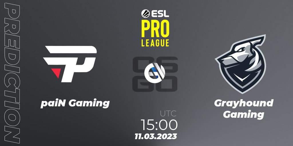 paiN Gaming - Grayhound Gaming: прогноз. 11.03.2023 at 15:40, Counter-Strike (CS2), ESL Pro League Season 17