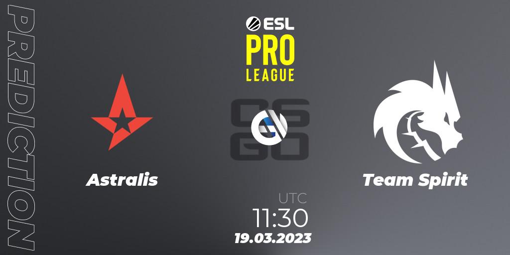 Astralis - Team Spirit: прогноз. 19.03.23, CS2 (CS:GO), ESL Pro League Season 17