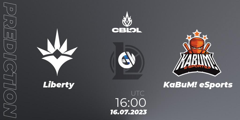 Liberty - KaBuM! eSports: прогноз. 16.07.2023 at 16:00, LoL, CBLOL Split 2 2023 Regular Season