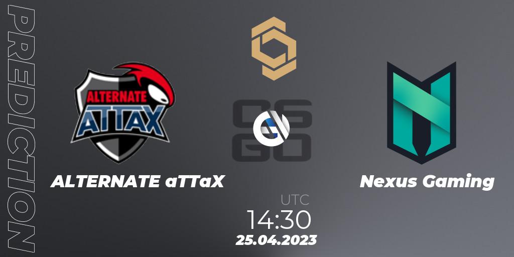 ALTERNATE aTTaX - Nexus Gaming: прогноз. 25.04.2023 at 14:50, Counter-Strike (CS2), CCT South Europe Series #4