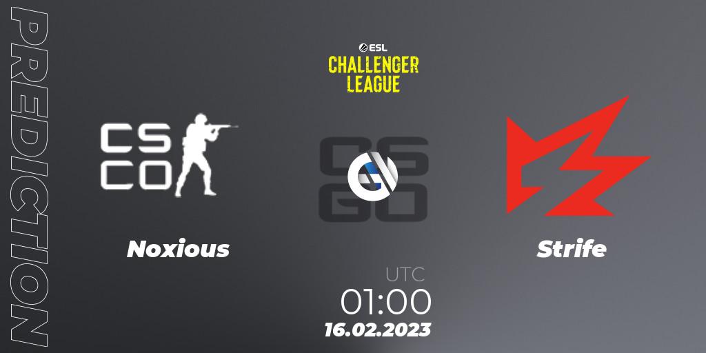 Noxious - Strife: прогноз. 21.02.23, CS2 (CS:GO), ESL Challenger League Season 44: North America