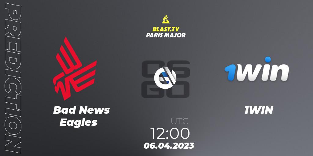 Bad News Eagles - 1WIN: прогноз. 06.04.23, CS2 (CS:GO), BLAST.tv Paris Major 2023 Europe RMR A