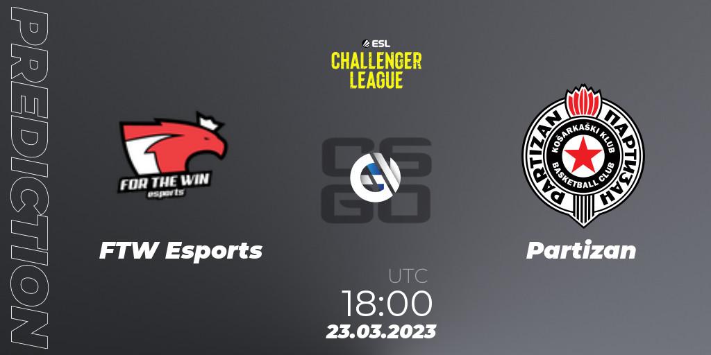 FTW Esports - Partizan: прогноз. 23.03.23, CS2 (CS:GO), ESL Challenger League Season 44 Relegation: Europe