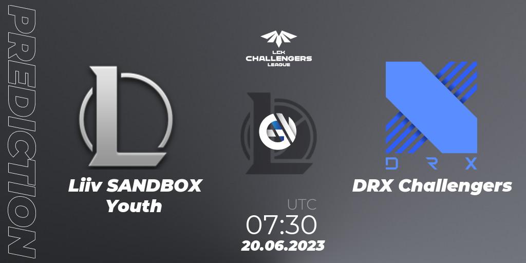 Liiv SANDBOX Youth - DRX Challengers: прогноз. 20.06.23, LoL, LCK Challengers League 2023 Summer - Group Stage