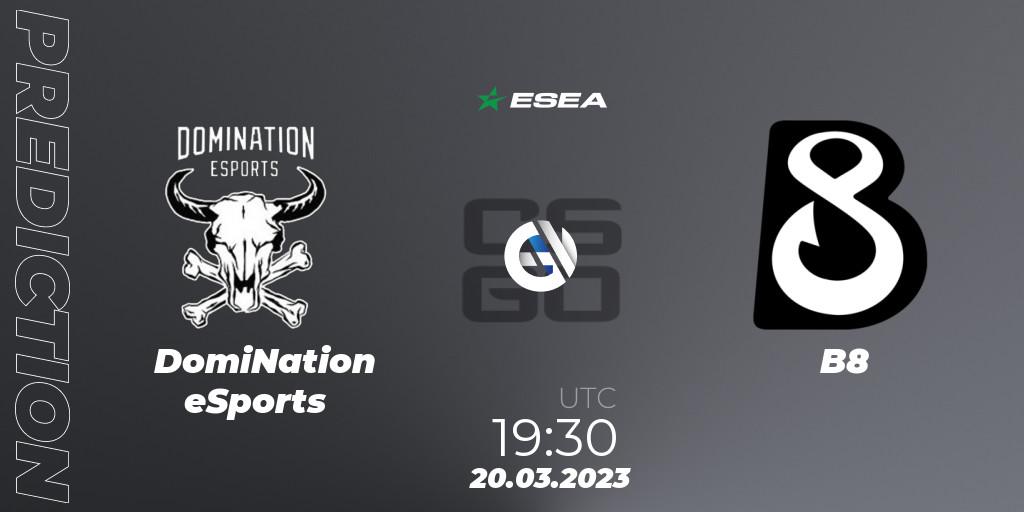 DomiNation eSports - B8: прогноз. 20.03.23, CS2 (CS:GO), ESEA Season 44: Advanced Division - Europe