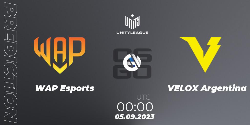 WAP Esports - VELOX Argentina: прогноз. 05.09.2023 at 00:00, Counter-Strike (CS2), LVP Unity League Argentina 2023