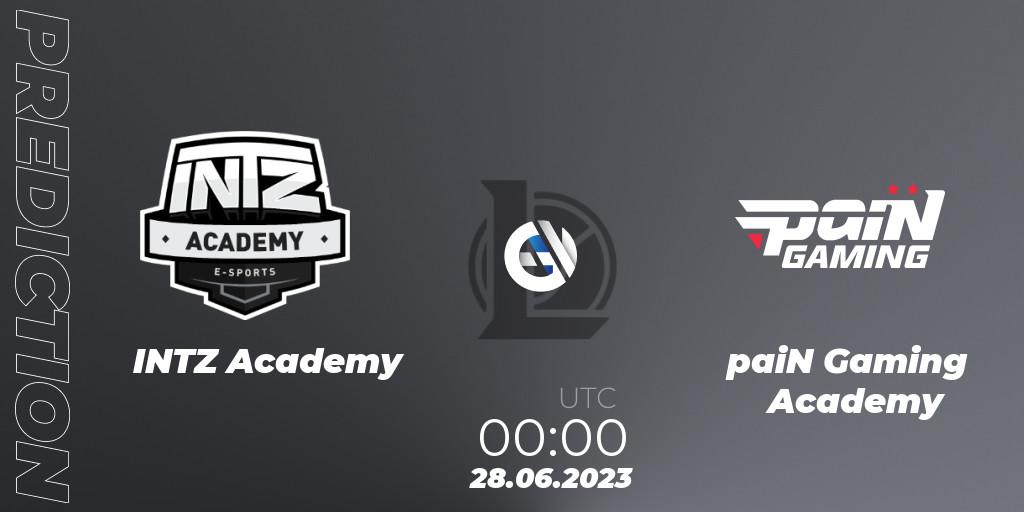INTZ Academy - paiN Gaming Academy: прогноз. 28.06.2023 at 00:00, LoL, CBLOL Academy Split 2 2023 - Group Stage
