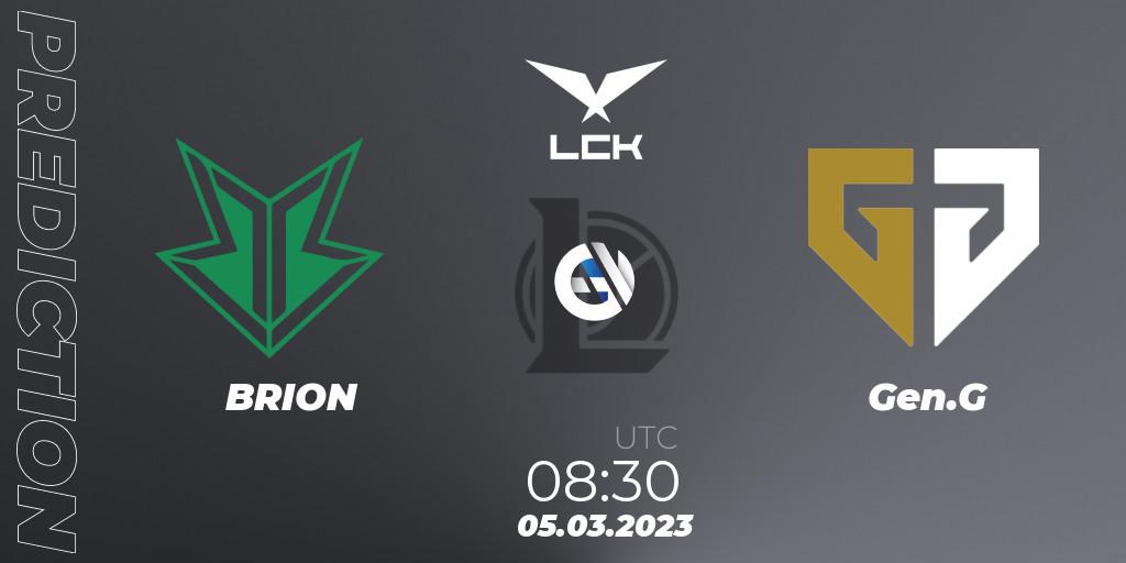 BRION - Gen.G: прогноз. 05.03.2023 at 08:30, LoL, LCK Spring 2023 - Group Stage