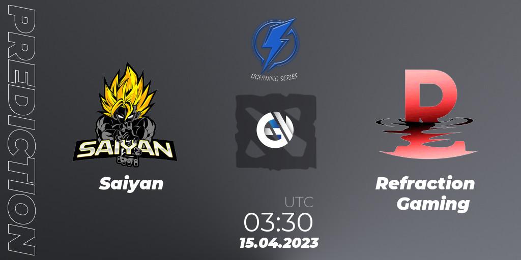 Saiyan - Refraction Gaming: прогноз. 15.04.23, Dota 2, Lightning Series