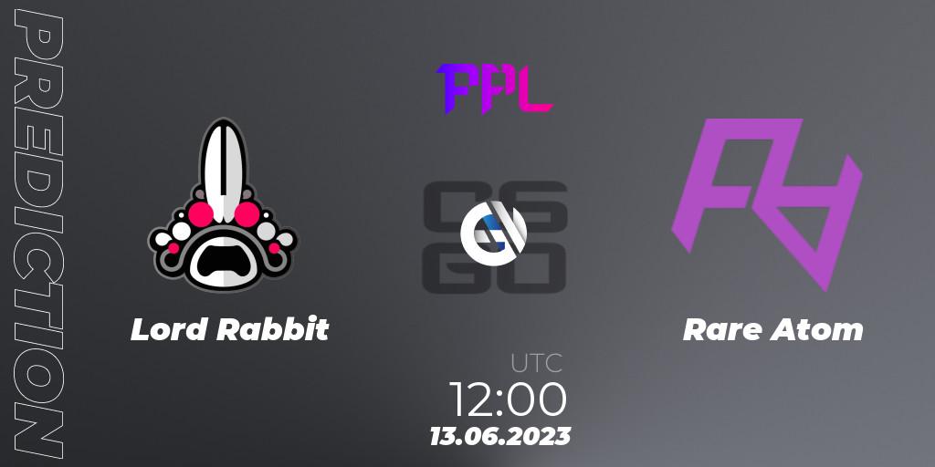 Lord Rabbit - Rare Atom: прогноз. 13.06.23, CS2 (CS:GO), Perfect World Arena Premier League Season 4
