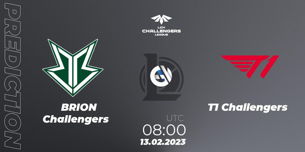Brion Esports Challengers - T1 Challengers: прогноз. 13.02.2023 at 07:20, LoL, LCK Challengers League 2023 Spring
