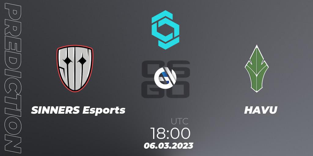 SINNERS Esports - HAVU: прогноз. 06.03.2023 at 18:00, Counter-Strike (CS2), CCT North Europe Series #4