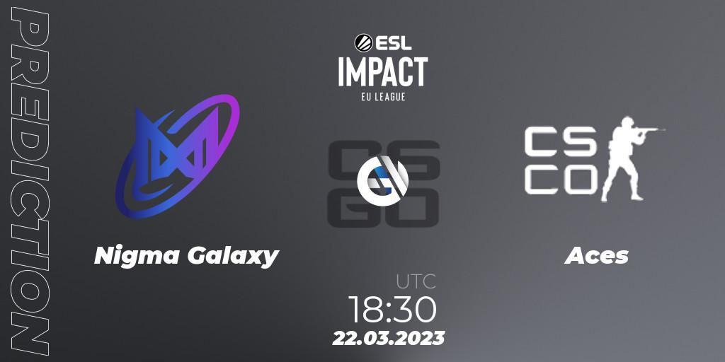 Nigma Galaxy - Aces: прогноз. 22.03.23, CS2 (CS:GO), ESL Impact League Season 3: European Division