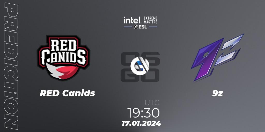 RED Canids - 9z: прогноз. 17.01.2024 at 19:30, Counter-Strike (CS2), Intel Extreme Masters China 2024: South American Closed Qualifier