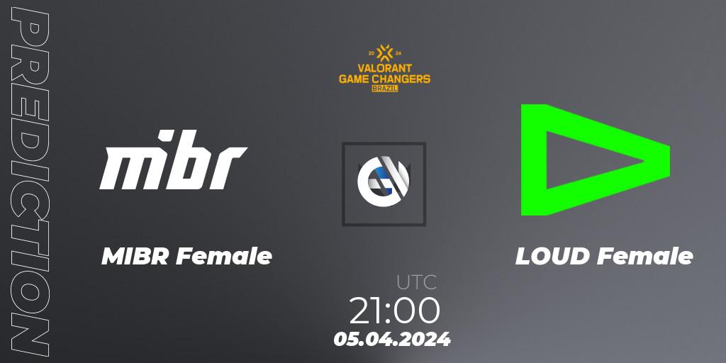 MIBR Female - LOUD Female: прогноз. 05.04.24, VALORANT, VCT 2024: Game Changers Brazil Series 1