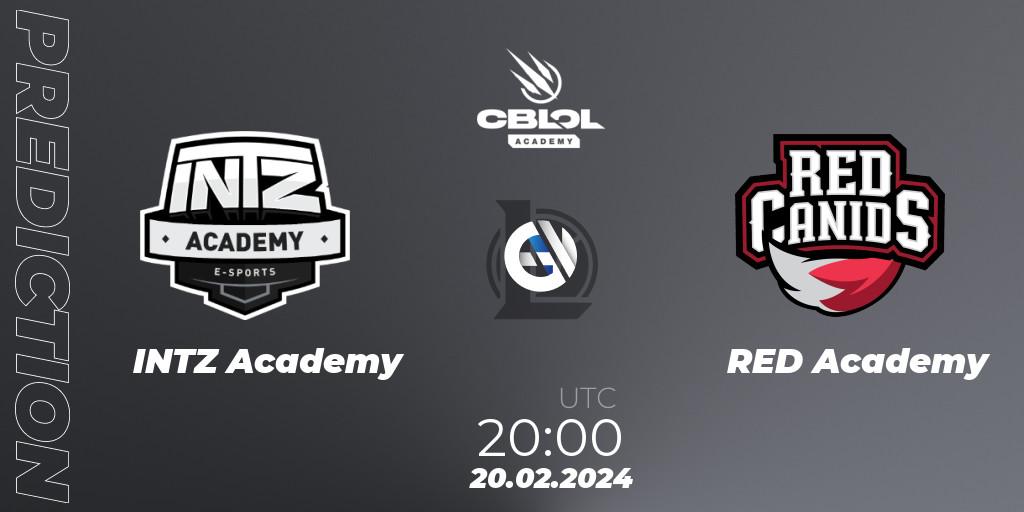 INTZ Academy - RED Academy: прогноз. 20.02.24, LoL, CBLOL Academy Split 1 2024