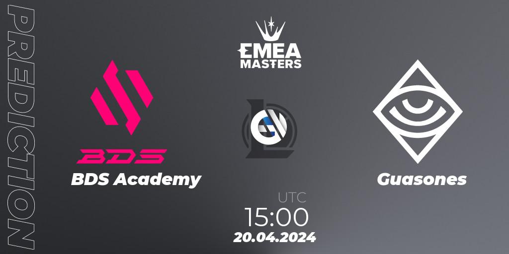 BDS Academy - Guasones: прогноз. 20.04.2024 at 15:00, LoL, EMEA Masters Spring 2024 - Group Stage