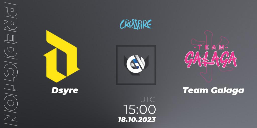 Dsyre - Team Galaga: прогноз. 18.10.2023 at 15:00, VALORANT, LVP - Crossfire Cup 2023: Contenders #2