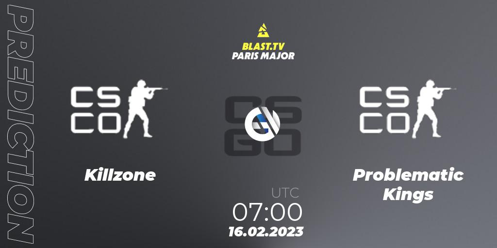 Killzone - Problematic Kings: прогноз. 16.02.2023 at 07:20, Counter-Strike (CS2), BLAST.tv Paris Major 2023 Oceania RMR Open Qualifier