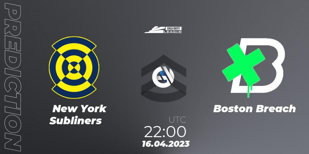 New York Subliners - Boston Breach: прогноз. 16.04.2023 at 22:00, Call of Duty, Call of Duty League 2023: Stage 4 Major Qualifiers