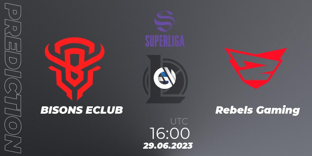 BISONS ECLUB - Rebels Gaming: прогноз. 29.06.23, LoL, Superliga Summer 2023 - Group Stage