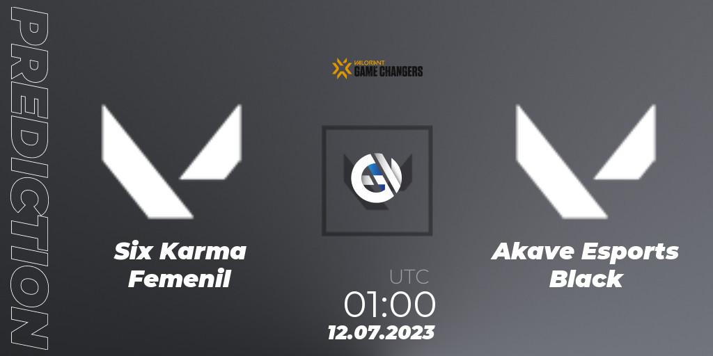 Six Karma Femenil - Akave Esports Black: прогноз. 12.07.2023 at 01:00, VALORANT, VCT 2023: Game Changers Latin America North