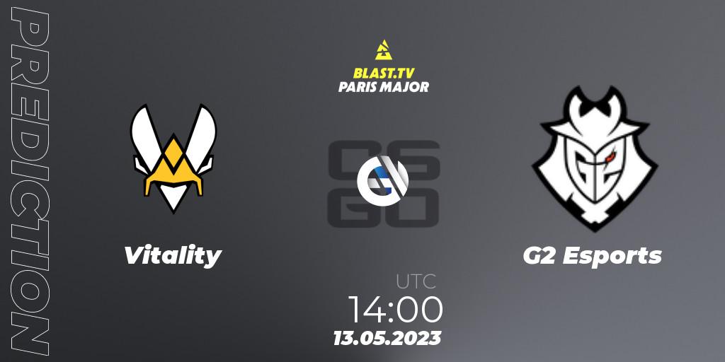 Vitality - G2 Esports: прогноз. 13.05.2023 at 13:05, Counter-Strike (CS2), BLAST Paris Major 2023