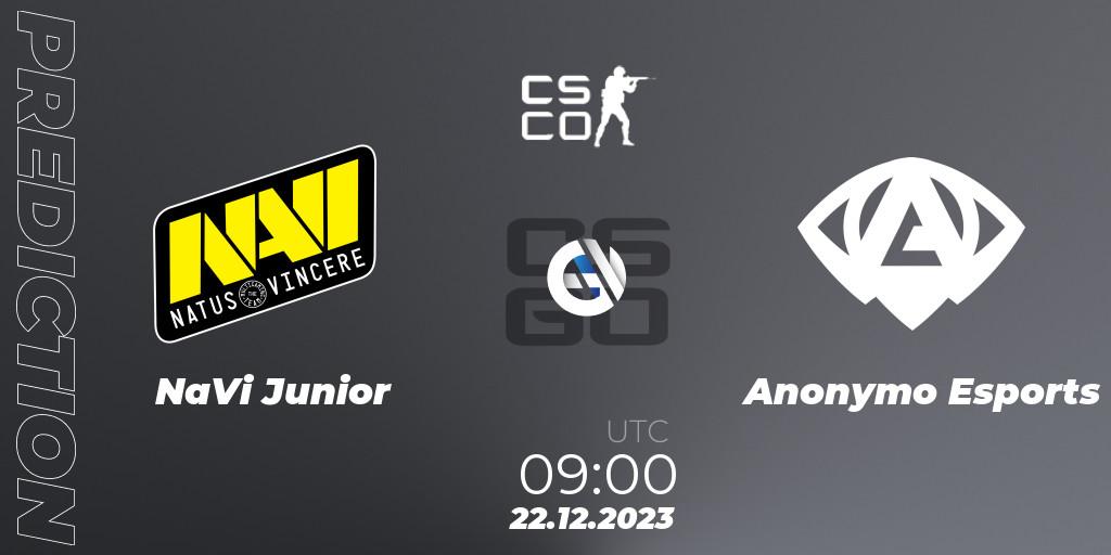 NaVi Junior - Anonymo Esports: прогноз. 22.12.23, CS2 (CS:GO), European Pro League Season 13: Division 2