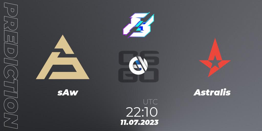 sAw - Astralis: прогноз. 11.07.2023 at 22:10, Counter-Strike (CS2), Gamers8 2023 Europe Open Qualifier 2