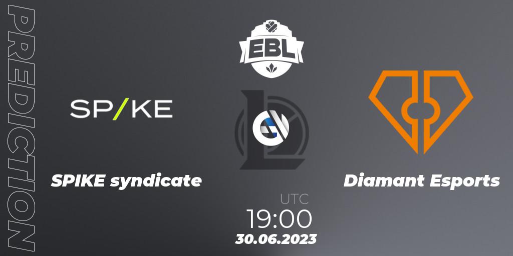 SPIKE syndicate - Diamant Esports: прогноз. 16.06.2023 at 17:00, LoL, Esports Balkan League Season 13