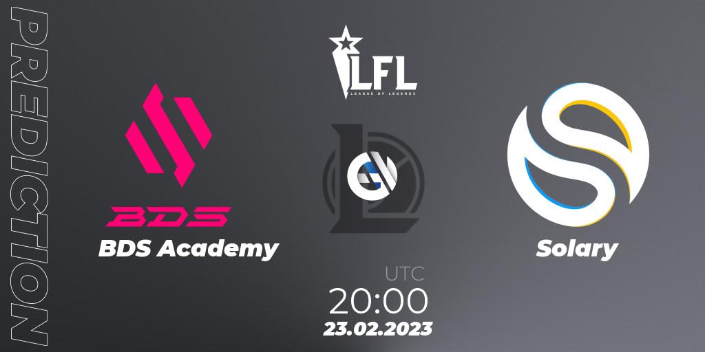 BDS Academy - Solary: прогноз. 23.02.2023 at 20:00, LoL, LFL Spring 2023 - Group Stage