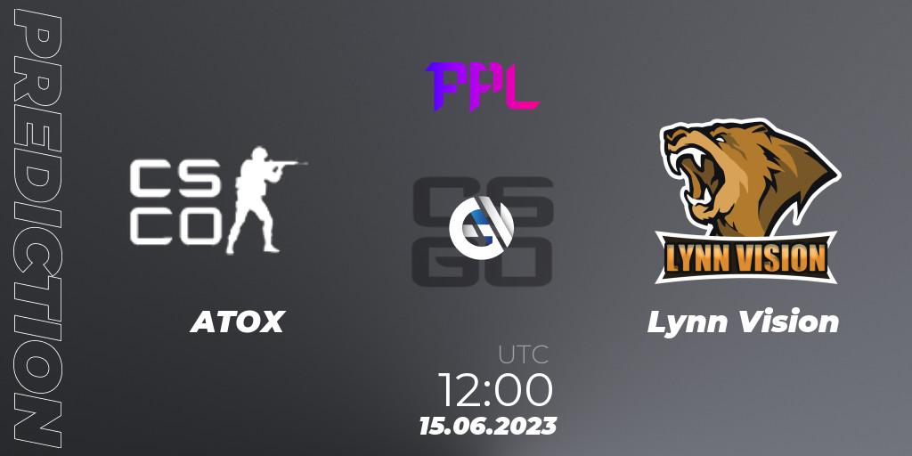 ATOX - Lynn Vision: прогноз. 15.06.2023 at 11:30, Counter-Strike (CS2), Perfect World Arena Premier League Season 4