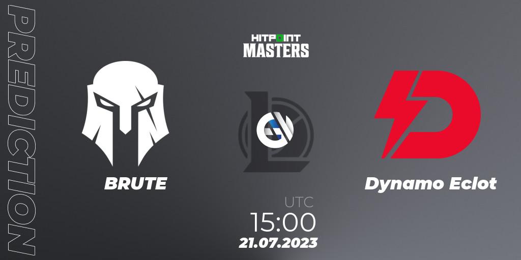 BRUTE - Dynamo Eclot: прогноз. 21.07.23, LoL, Hitpoint Masters Summer 2023 - Group Stage