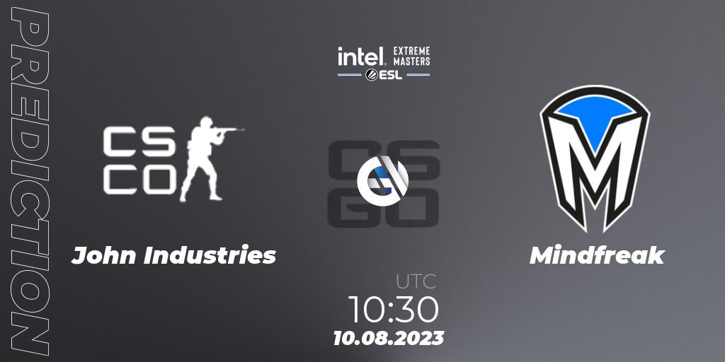 John Industries - Mindfreak: прогноз. 10.08.2023 at 10:30, Counter-Strike (CS2), IEM Sydney 2023 Oceania Open Qualifier 1