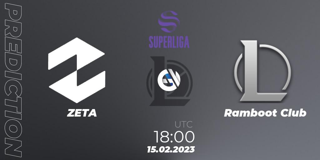 ZETA - Ramboot Club: прогноз. 15.02.23, LoL, LVP Superliga 2nd Division Spring 2023 - Group Stage