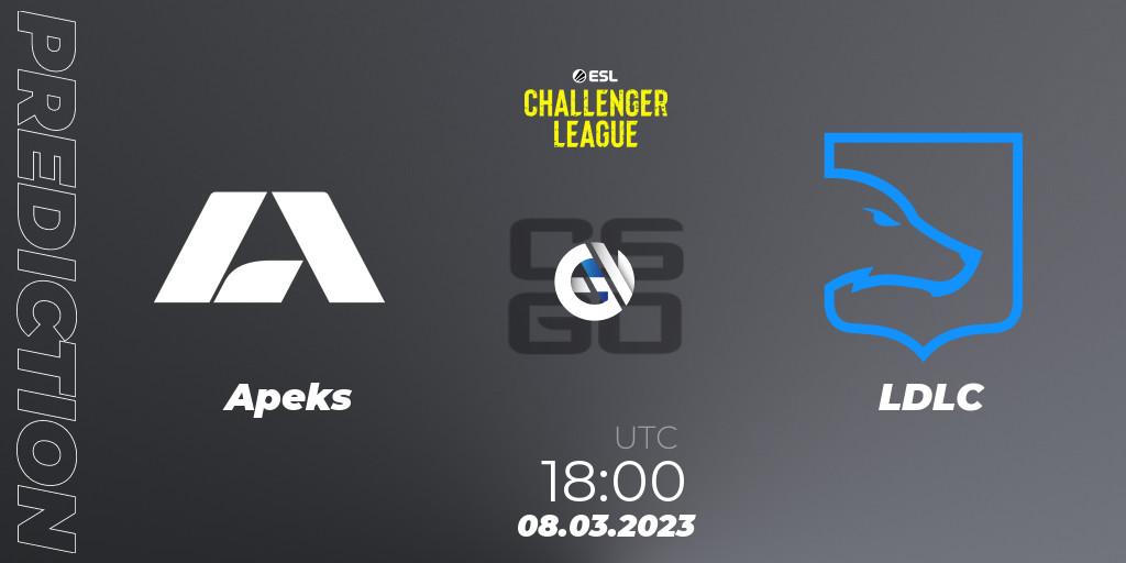 Apeks - LDLC: прогноз. 14.03.2023 at 15:00, Counter-Strike (CS2), ESL Challenger League Season 44: Europe