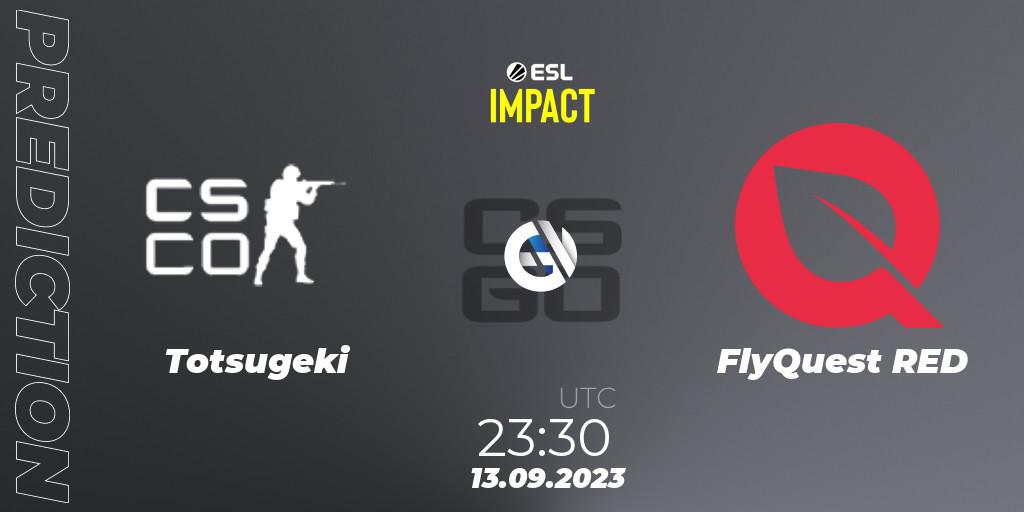 Totsugeki - FlyQuest RED: прогноз. 13.09.2023 at 23:30, Counter-Strike (CS2), ESL Impact League Season 4: North American Division