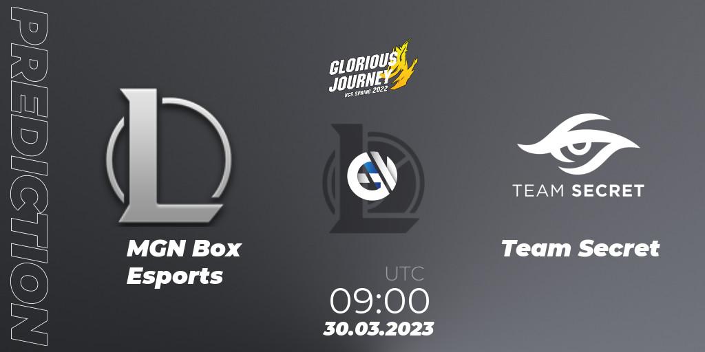 MGN Box Esports - Team Secret: прогноз. 03.03.2023 at 10:00, LoL, VCS Spring 2023 - Group Stage