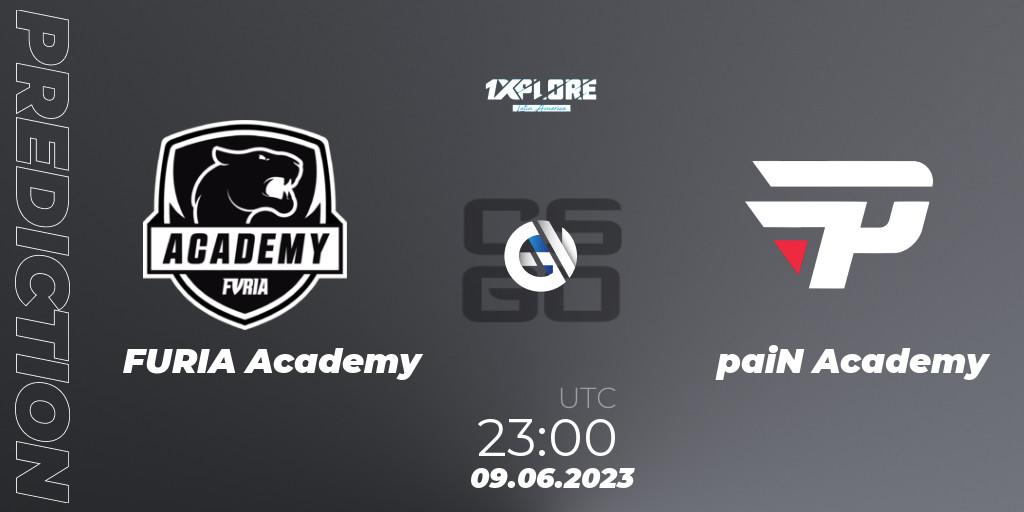 FURIA Academy - paiN Academy: прогноз. 09.06.23, CS2 (CS:GO), 1XPLORE Latin America Cup 1
