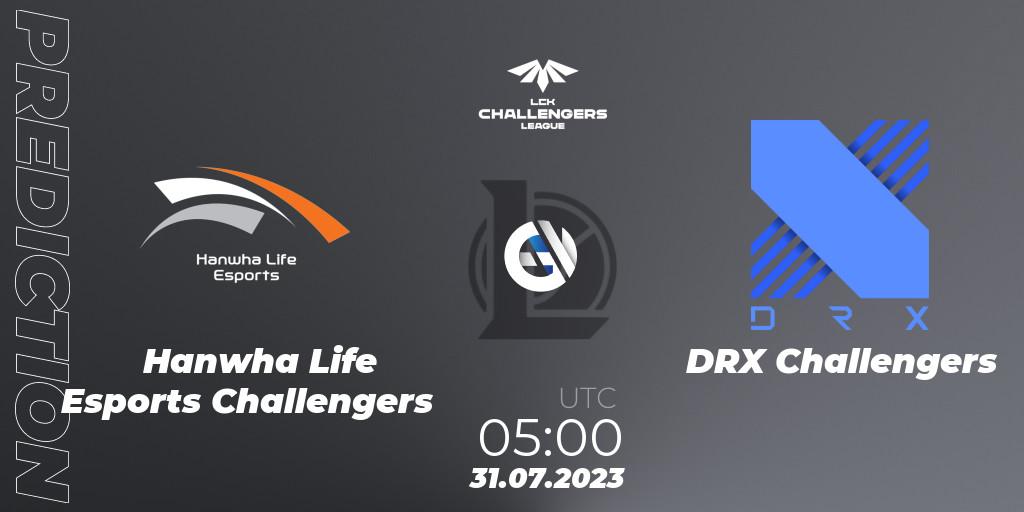 Hanwha Life Esports Challengers - DRX Challengers: прогноз. 31.07.23, LoL, LCK Challengers League 2023 Summer - Group Stage