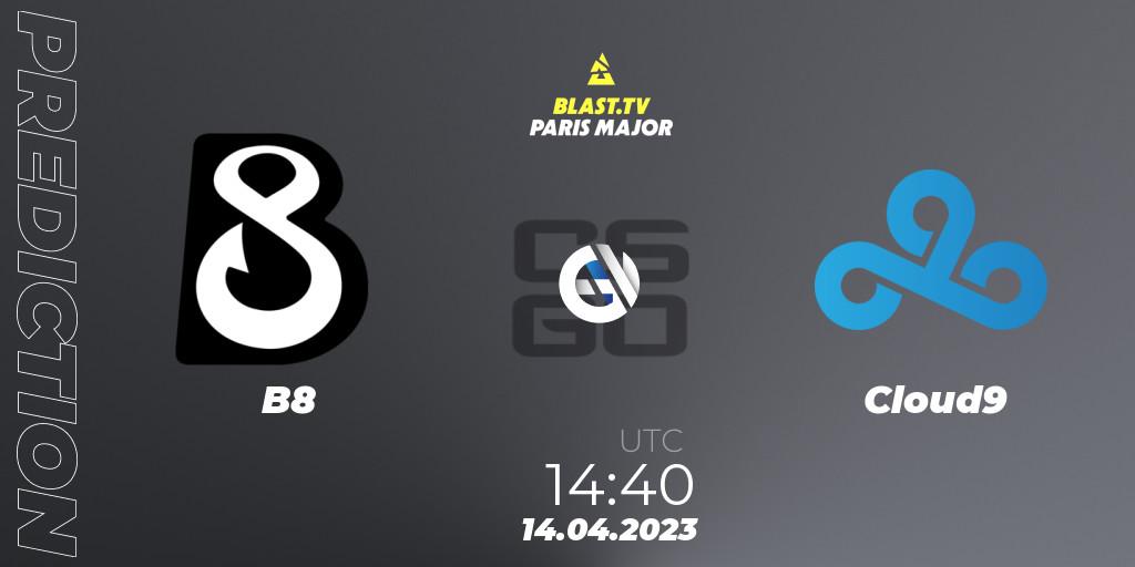 B8 - Cloud9: прогноз. 14.04.2023 at 15:15, Counter-Strike (CS2), BLAST.tv Paris Major 2023 Challengers Stage Europe Last Chance Qualifier