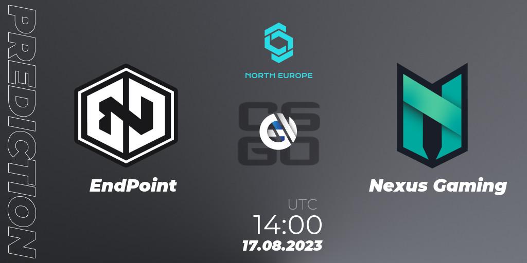 EndPoint - Nexus Gaming: прогноз. 17.08.23, CS2 (CS:GO), CCT North Europe Series #7