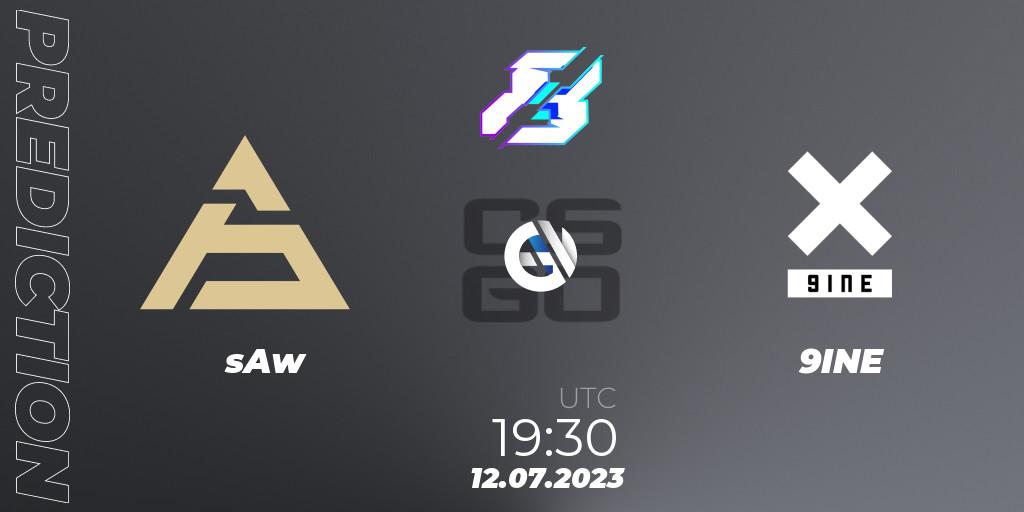 sAw - 9INE: прогноз. 12.07.2023 at 19:30, Counter-Strike (CS2), Gamers8 2023 Europe Open Qualifier 2