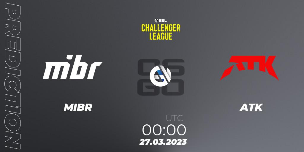 MIBR - ATK: прогноз. 26.03.23, CS2 (CS:GO), ESL Challenger League Season 44: North America
