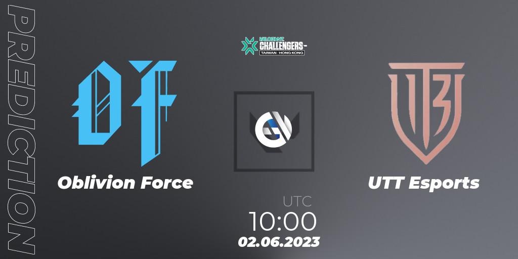 Oblivion Force - UTT Esports: прогноз. 02.06.23, VALORANT, VALORANT Challengers 2023: Hong Kong and Taiwan Split 2