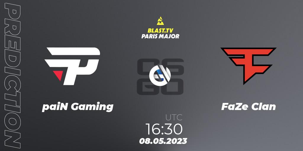 paiN Gaming - FaZe Clan: прогноз. 08.05.2023 at 16:00, Counter-Strike (CS2), BLAST Paris Major 2023 Challengers Stage